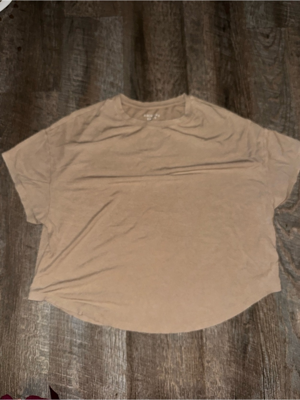 American Eagle Outfitters Short Sleeve Crewneck Tee in Beige